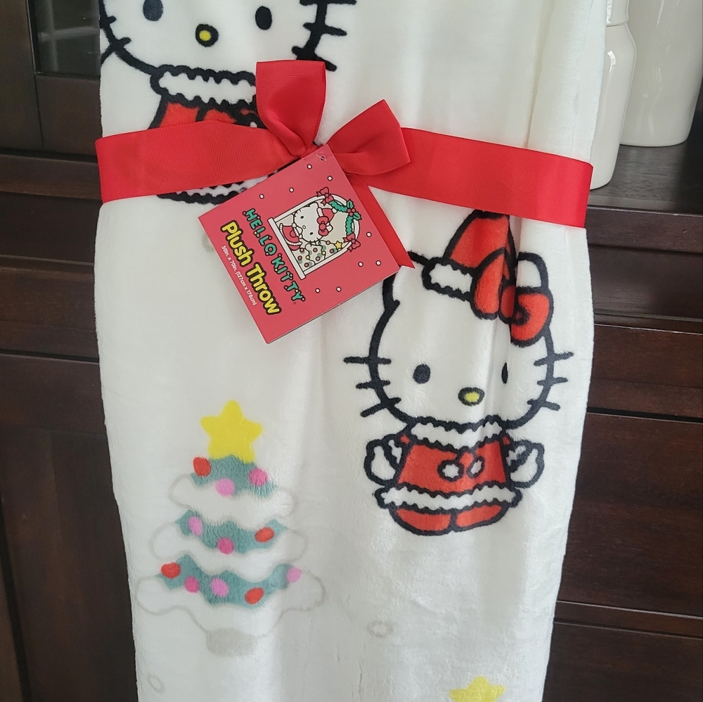 Hello Kitty Christmas Plush Throw